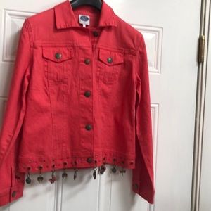 BRAND NEW coral jean jacket